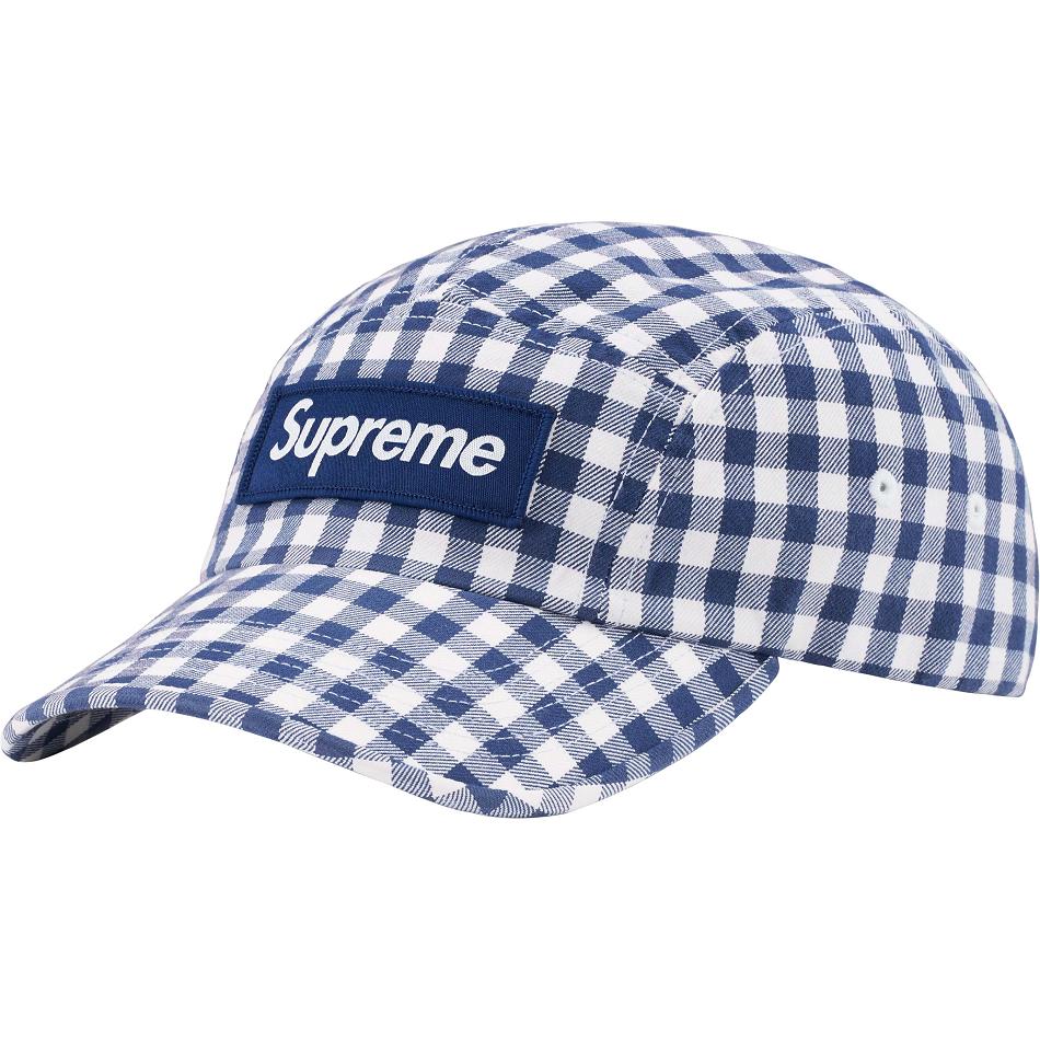 Sombreros Supreme Gingham Camp Cap Azules | Supreme 516PQ